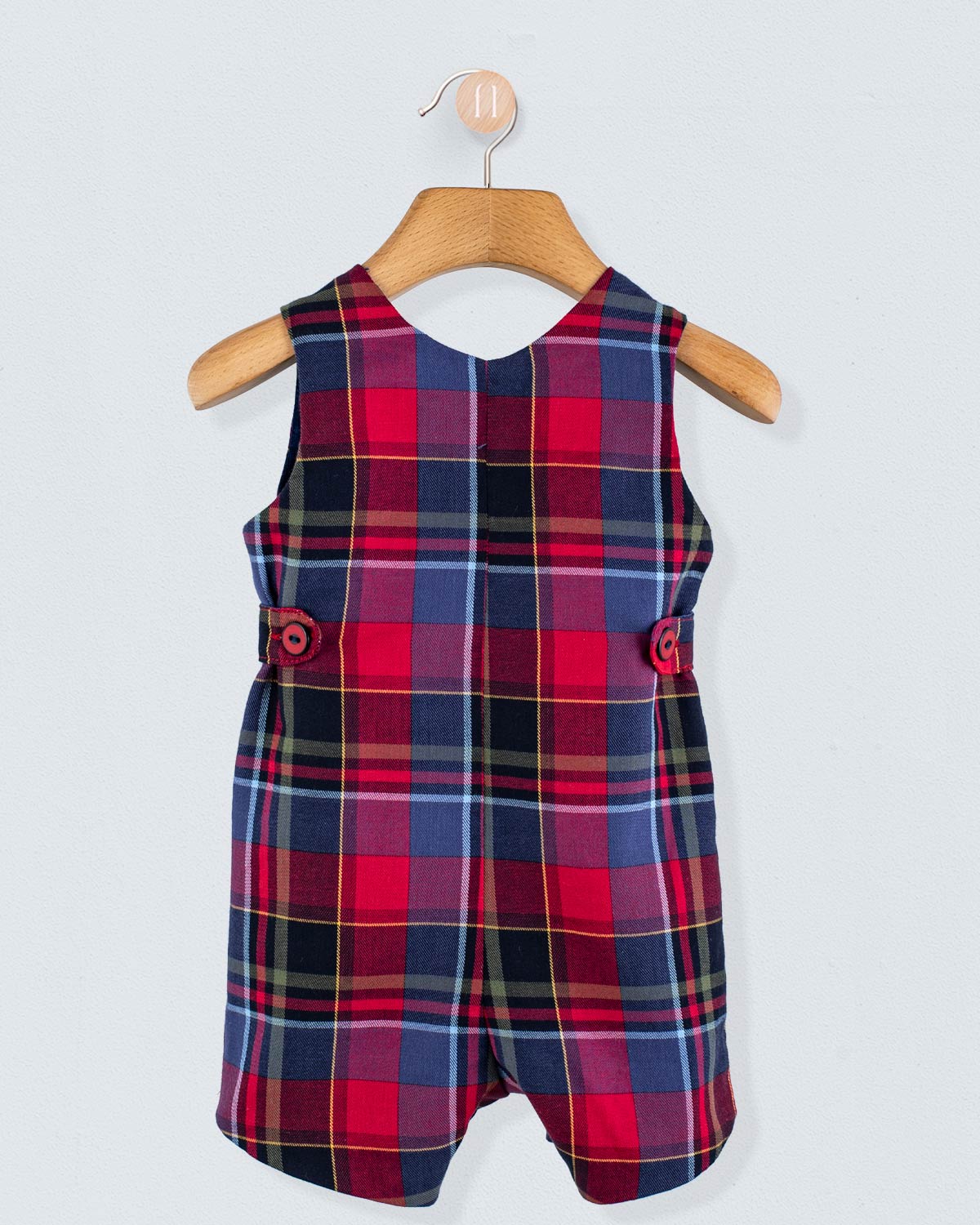 Kennedy Italian Burgundy Tartan Romper - Romper