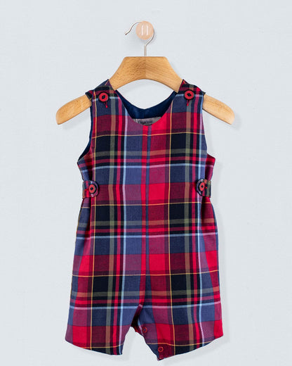 Kennedy Italian Burgundy Tartan Romper - Romper