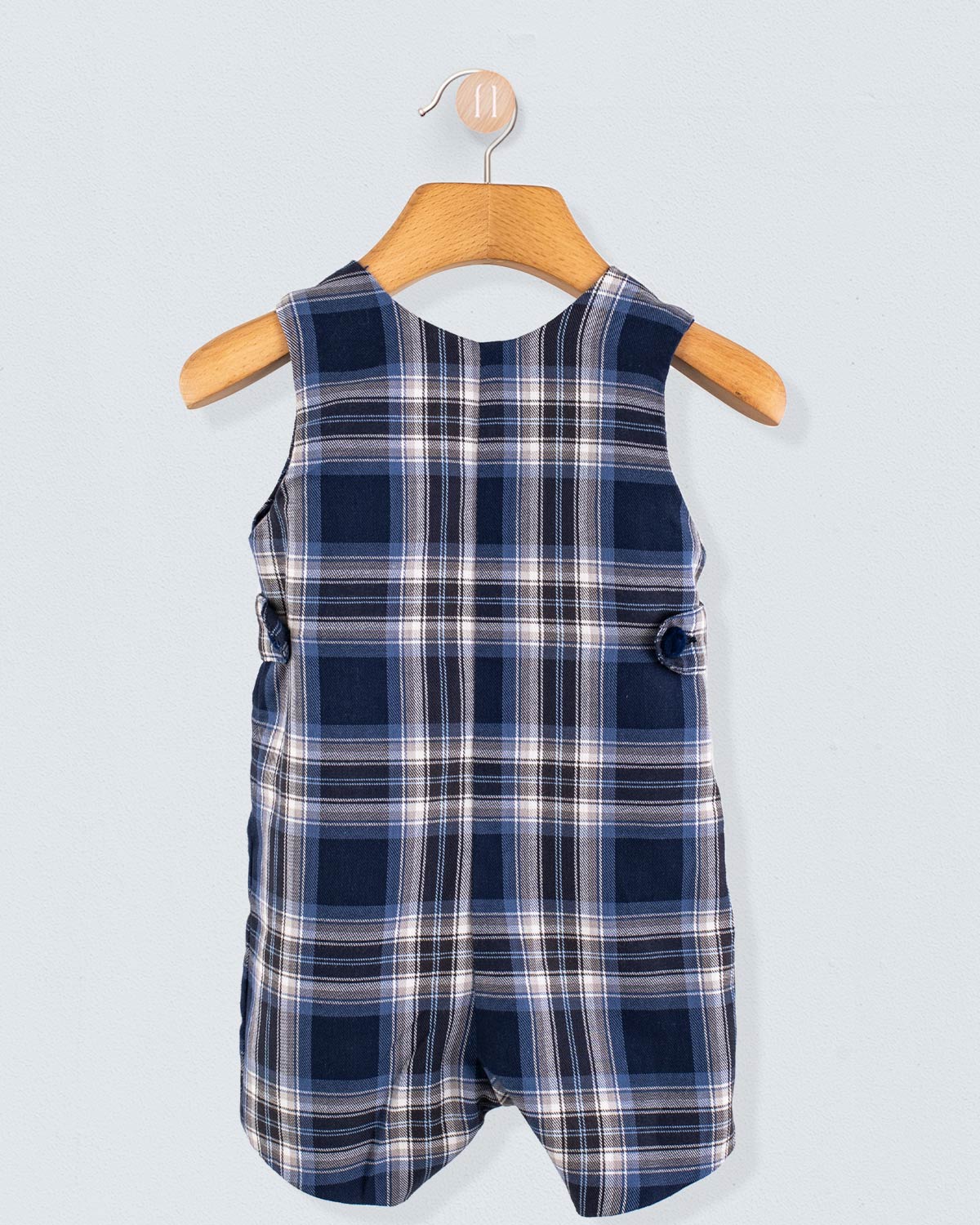 Kennedy Italian Navy Tartan Romper - Romper