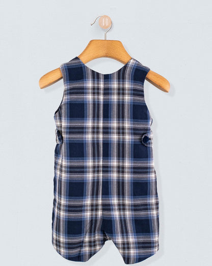 Kennedy Italian Navy Tartan Romper - Romper