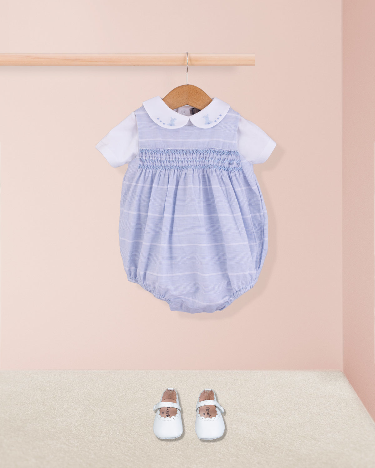Kensington Baby Blue Pinstripe Romper - Romper