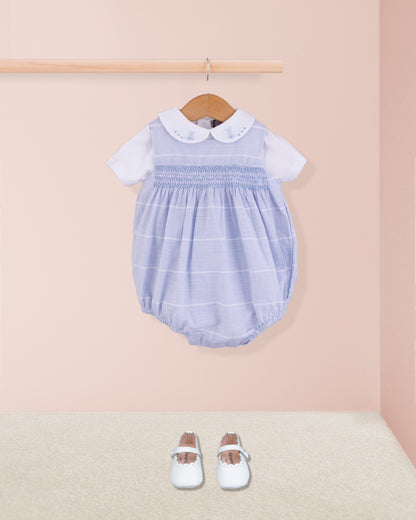 Kensington Baby Blue Pinstripe Romper - Romper
