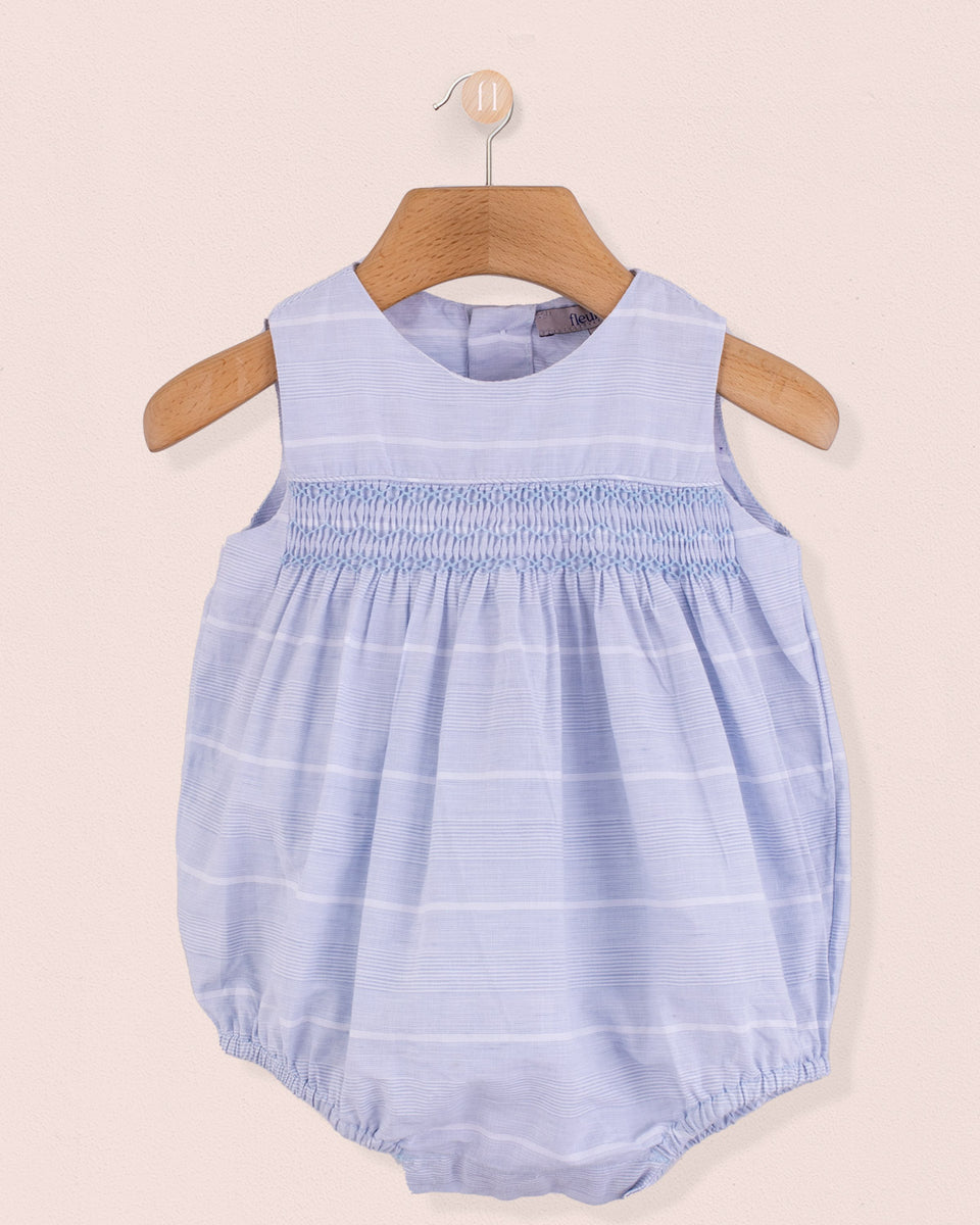 Kensington Baby Blue Pinstripe Romper