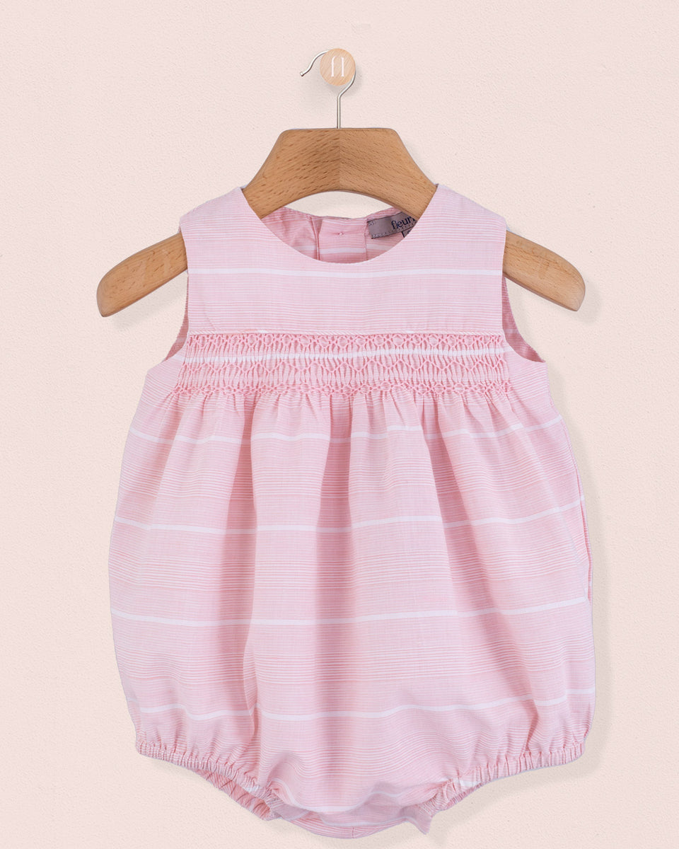 Kensington Baby Pink Pinstripe Romper