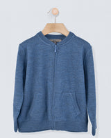 Knightsbridge Twilight Blue Zipper Sweater
