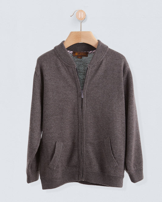 Knightsbridge Chestnut Zipper Sweater - Sweater