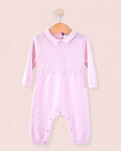 Take Me Home Knit Baby Pink - Romper