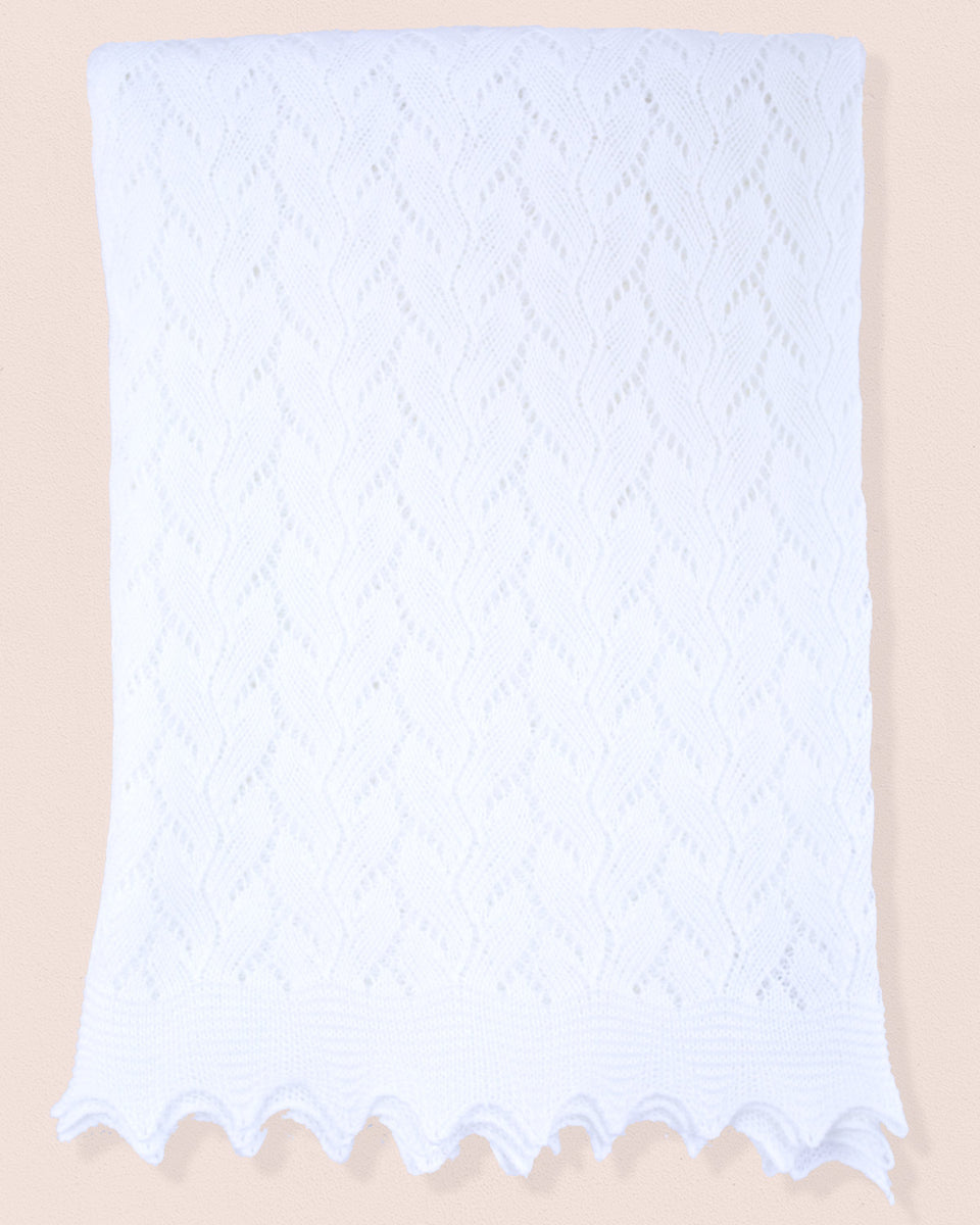 Delicate Lightweight White Cotton Blanket