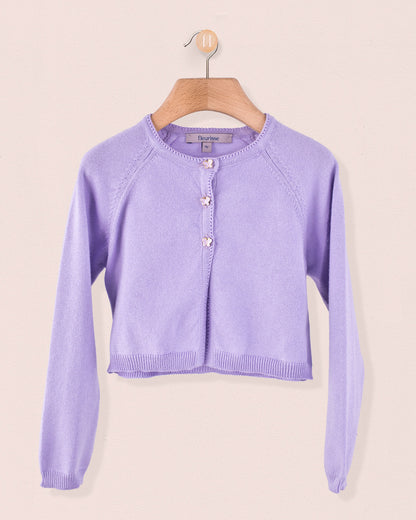 Betsy Lavender with Butterfly Buttons - Cardigan