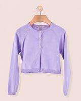 Betsy Lavender Cardigan with Butterfly Buttons