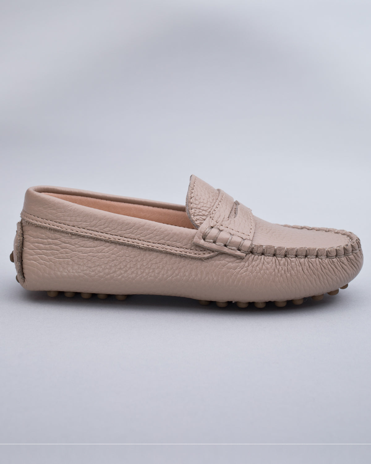 Lawrence Taupe Leather Driving Shoe - Shoe