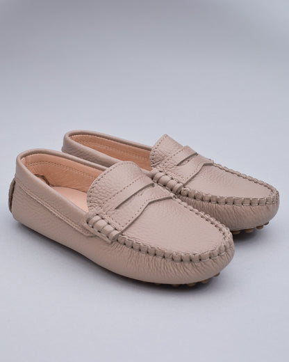 Lawrence Taupe Leather Driving Shoe - Shoe