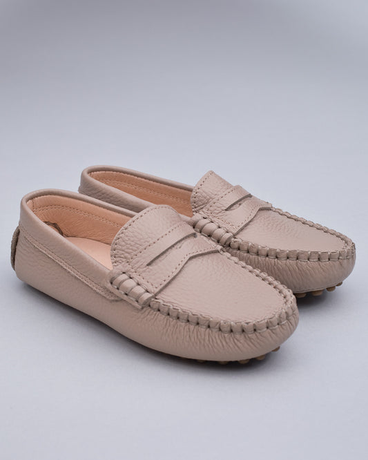 Lawrence Taupe Leather Driving Shoe - Shoe