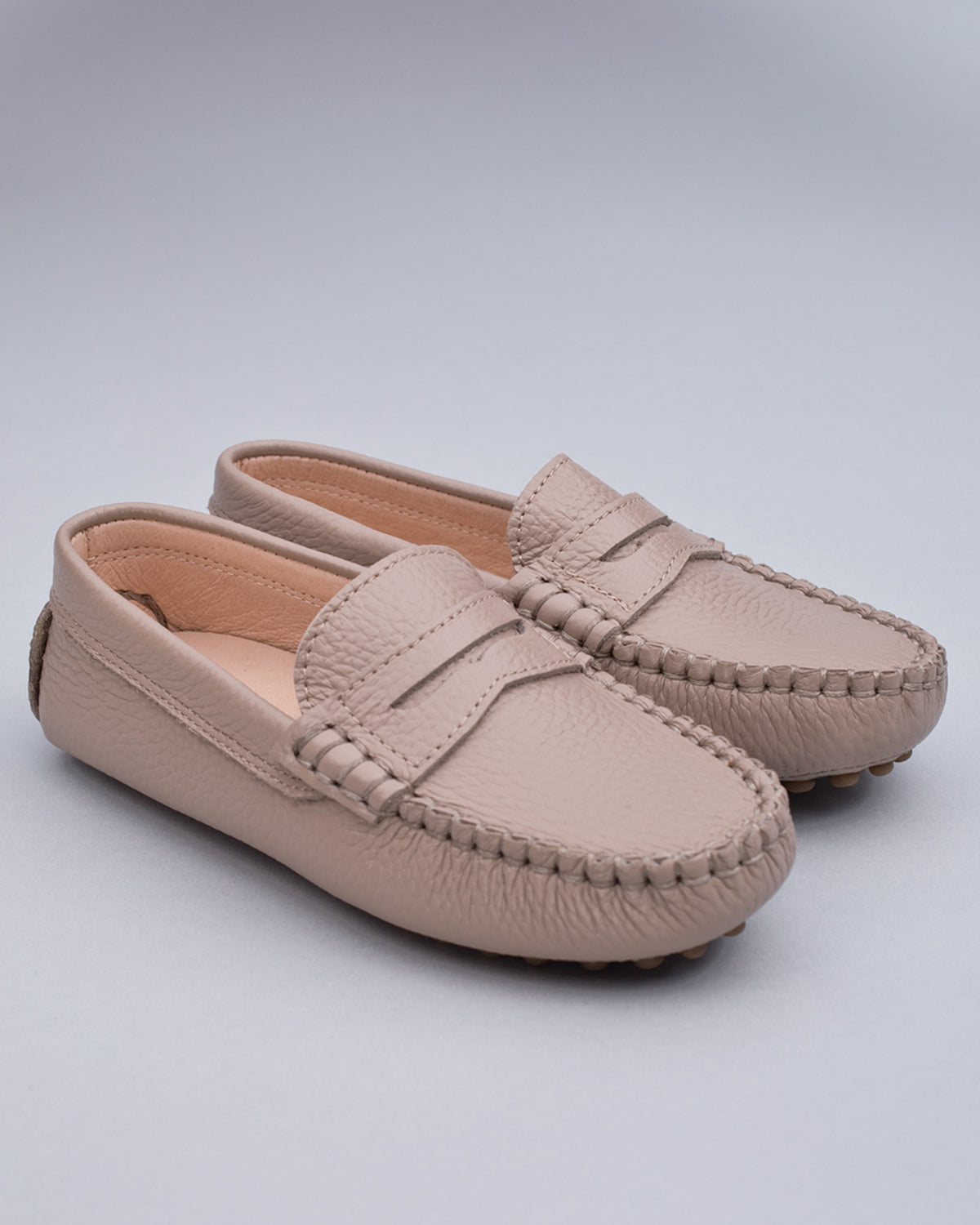 Lawrence Taupe Leather Driving Shoe - Shoe