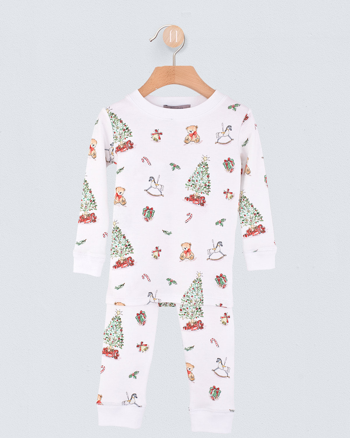 Christmas 2-Piece Pima Pajama on hanger