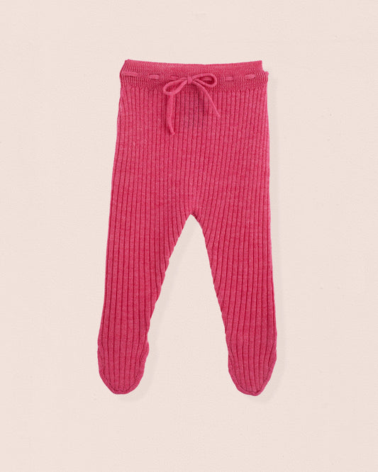 Ribbed Framboise Knit Footed Legging - Legging
