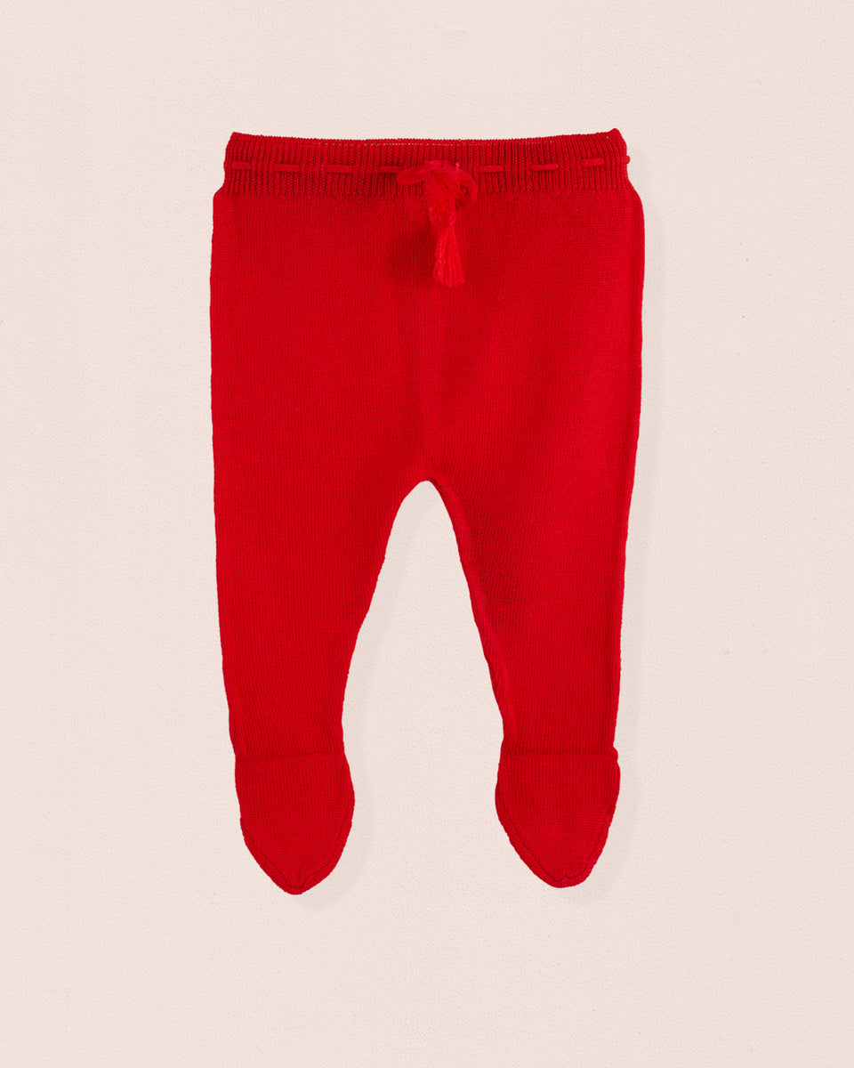 Luna Red Knit Footed Legging