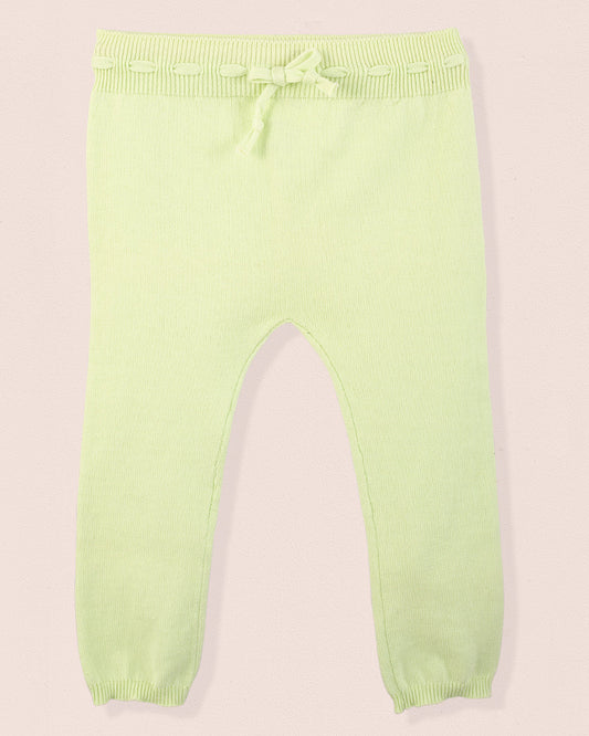 Loulou Lime Cotton Knit Legging - Legging
