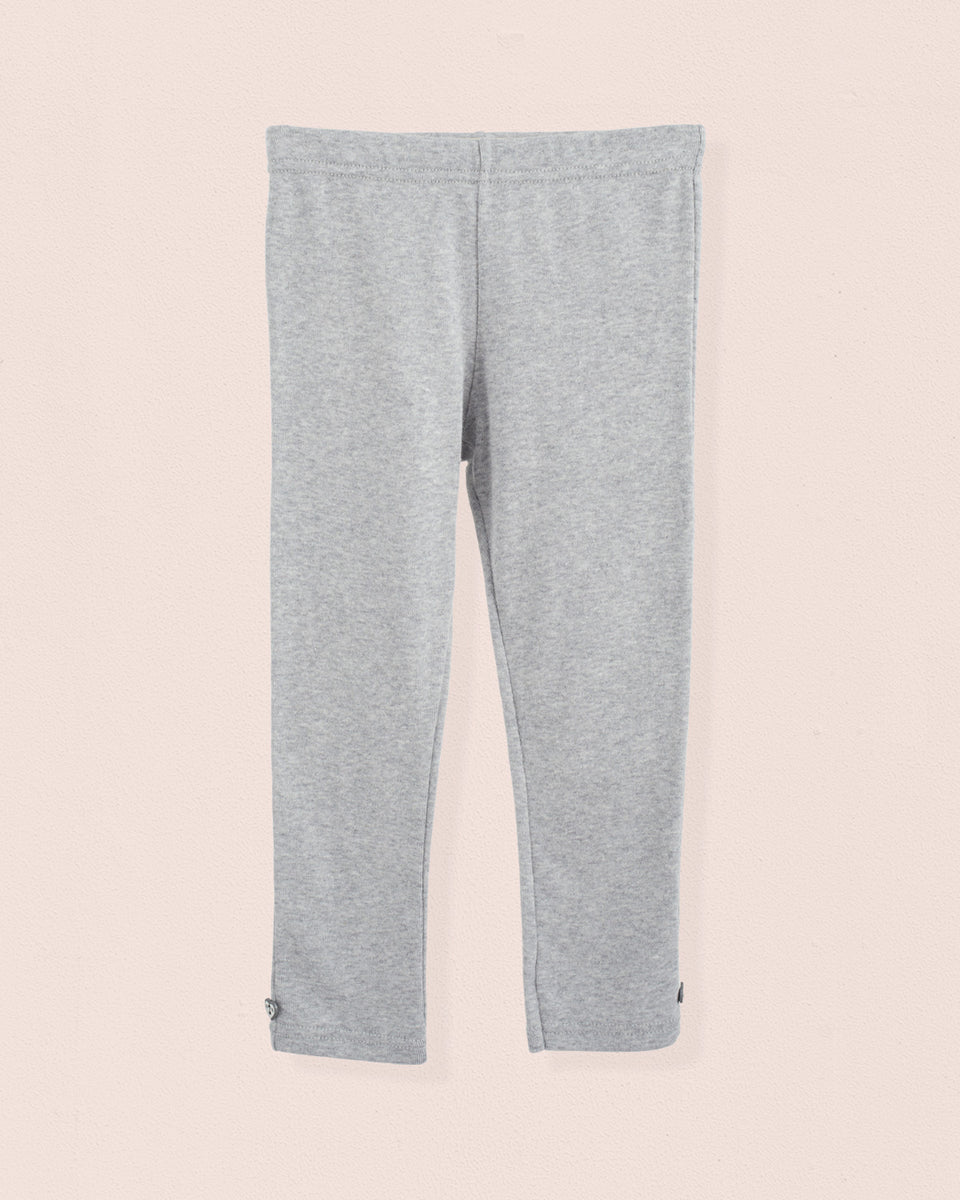 Italian Brushed Cotton Grey Mélange Legging