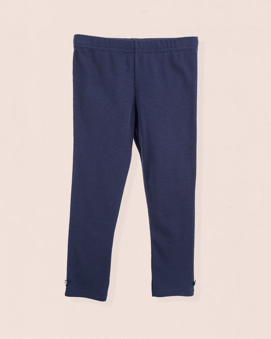 Italian Brushed Cotton Navy Legging - Jersey