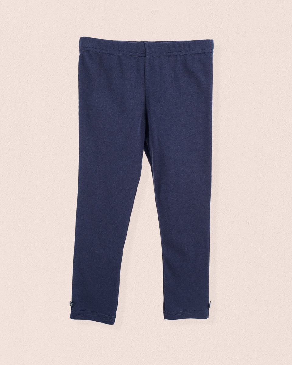 Italian Brushed Cotton Navy Legging