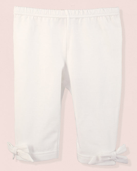 Italian Capri White Cotton Legging - Jersey