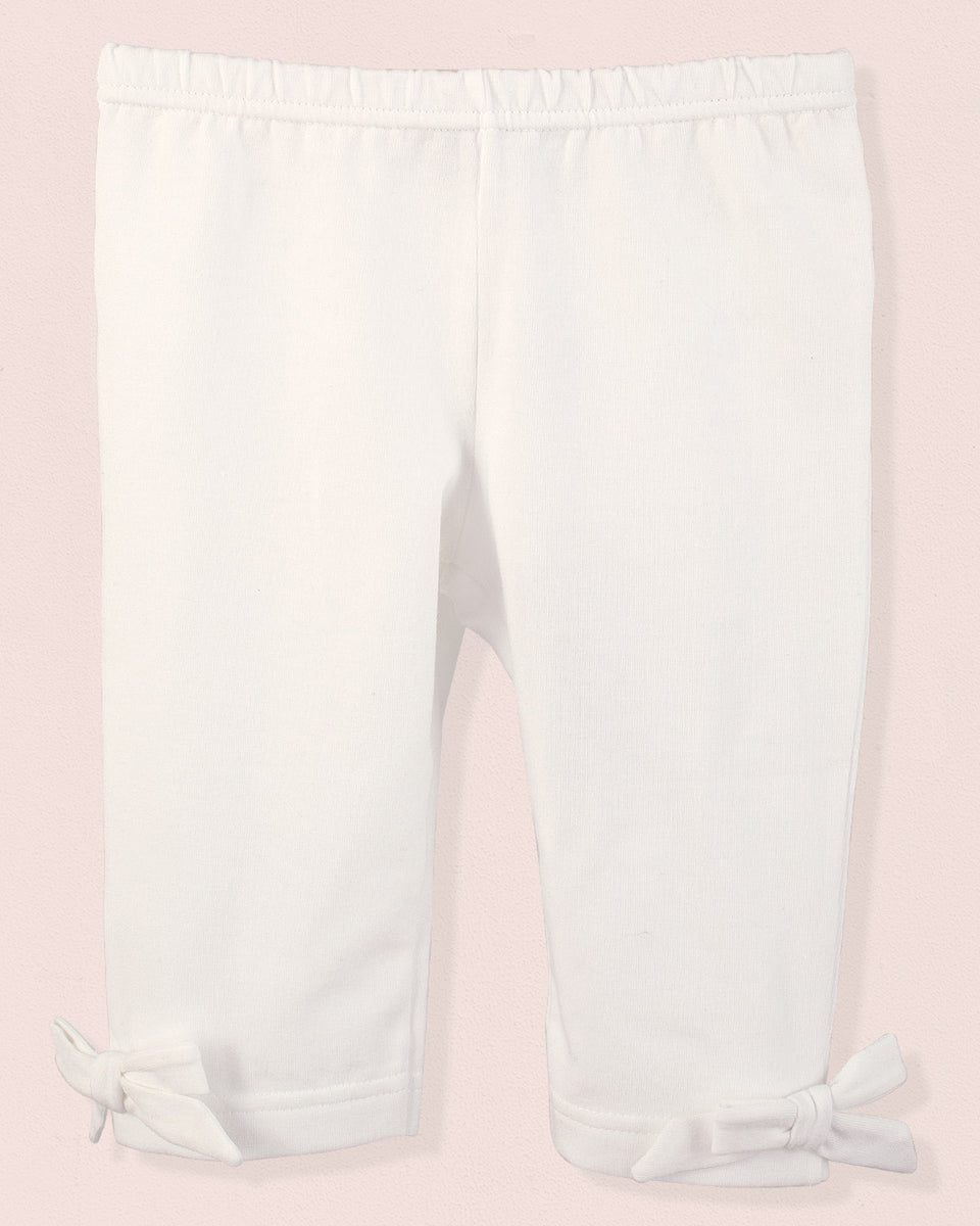 Italian Capri White Cotton Legging