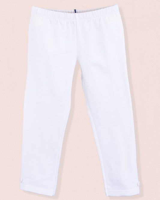 Italian Summer Legging White Cotton - Jersey
