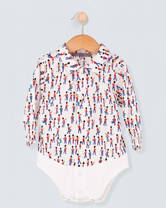 Louis Liberty White Musical March Onesie Shirt - Shirt