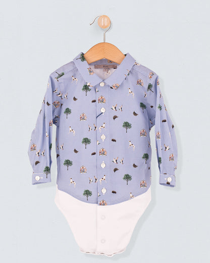 Louis Italian Country Gingham Onesie Shirt - Shirt