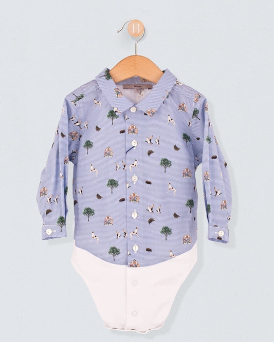 Louis Italian Country Gingham Onesie Shirt - Shirt