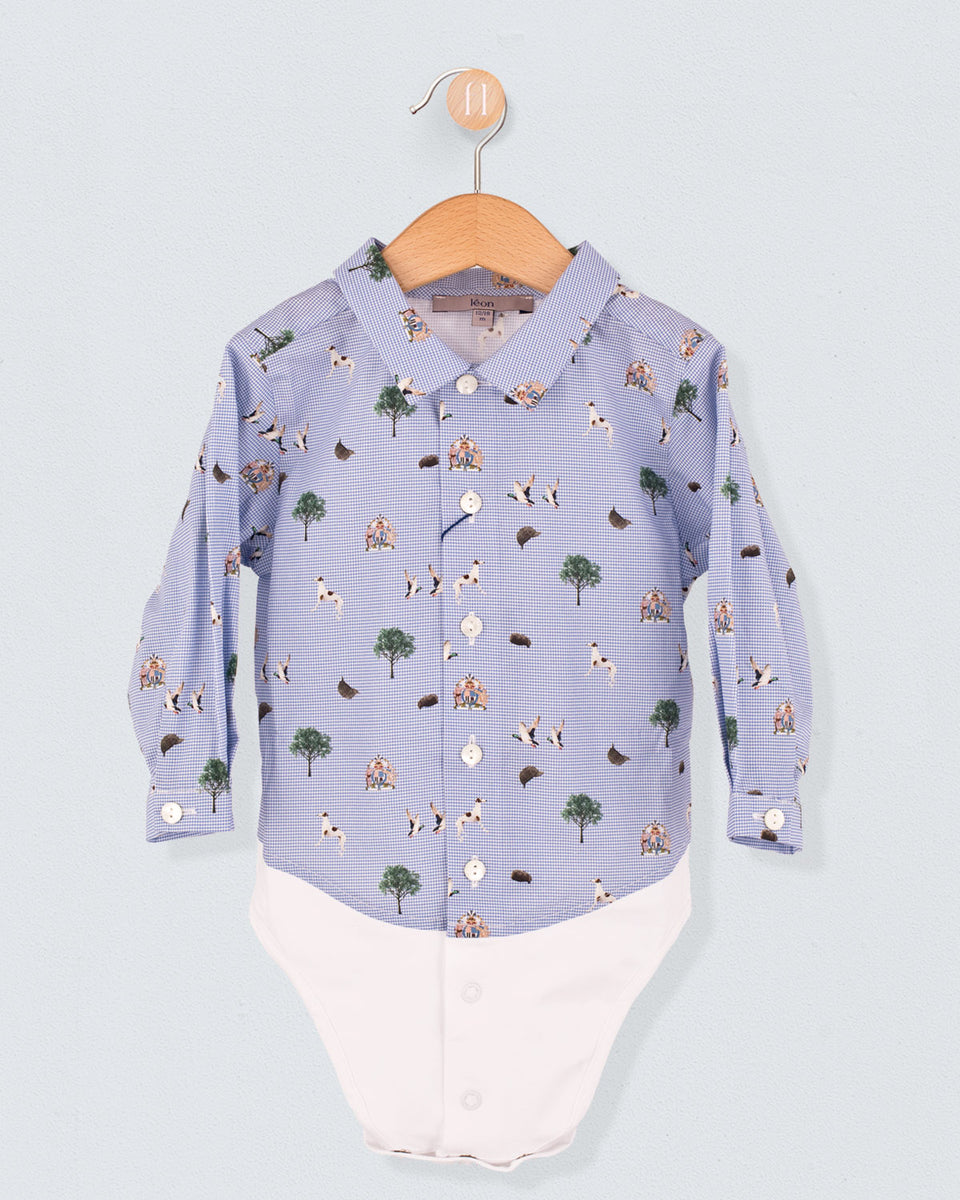 Louis Italian Country Gingham Onesie Shirt
