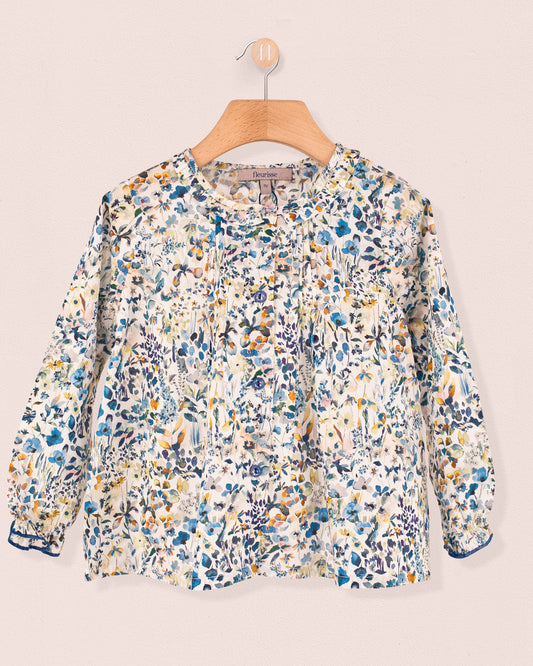 Ruffle Tunic Liberty Felda Blue - Tunic