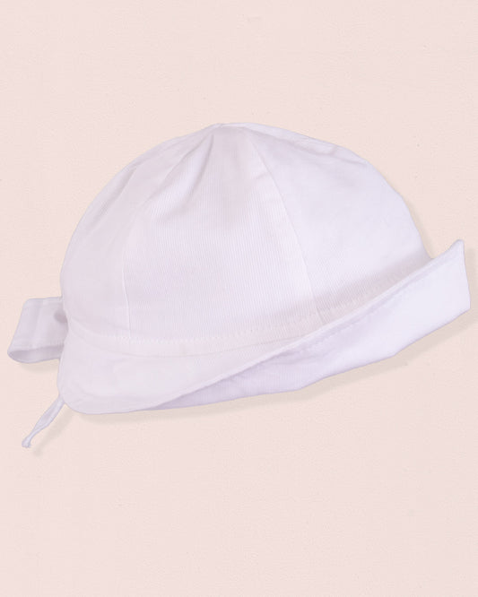 Lilia White Piqué Summer Hat - Hat