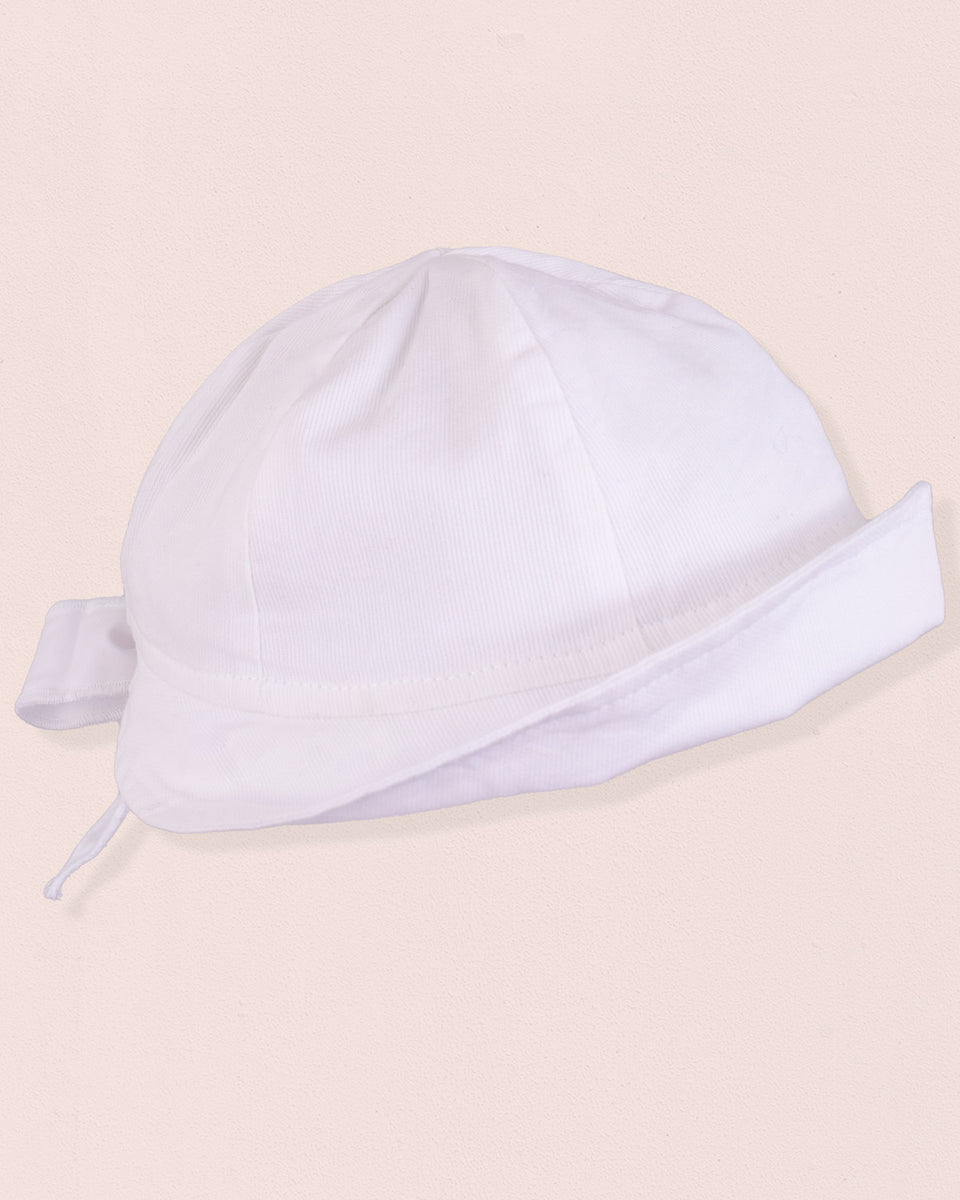 Lilia White Piqué Summer Hat