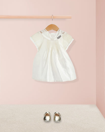 Lola White Silk Dressy Set - Baby Dress
