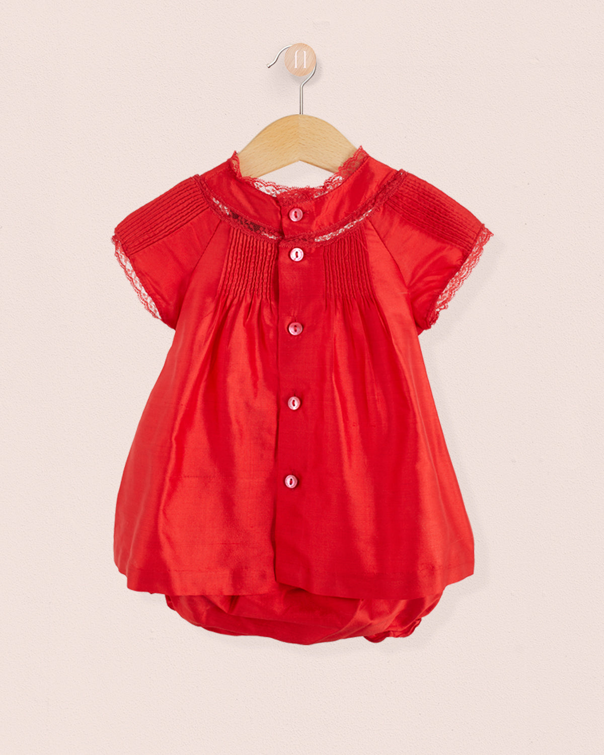 Lola Red Silk Dressy Set - Baby Dress