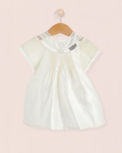 Lola White Silk Dressy Set - Baby Dress