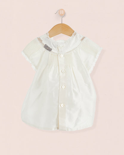 Lola White Silk Dressy Set - Baby Dress