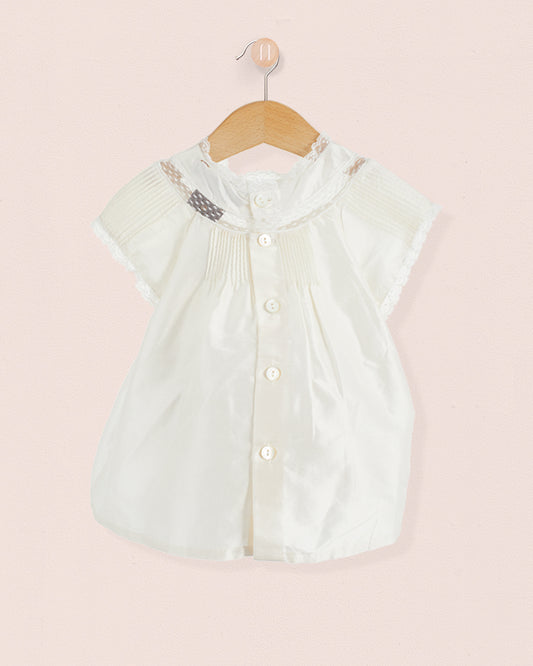 Lola White Silk Dressy Set - Baby Dress