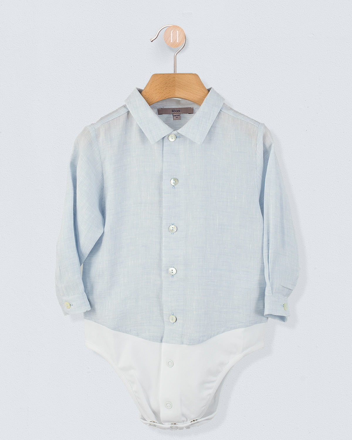 Louis Light Blue Linen Onesie Shirt - Shirt