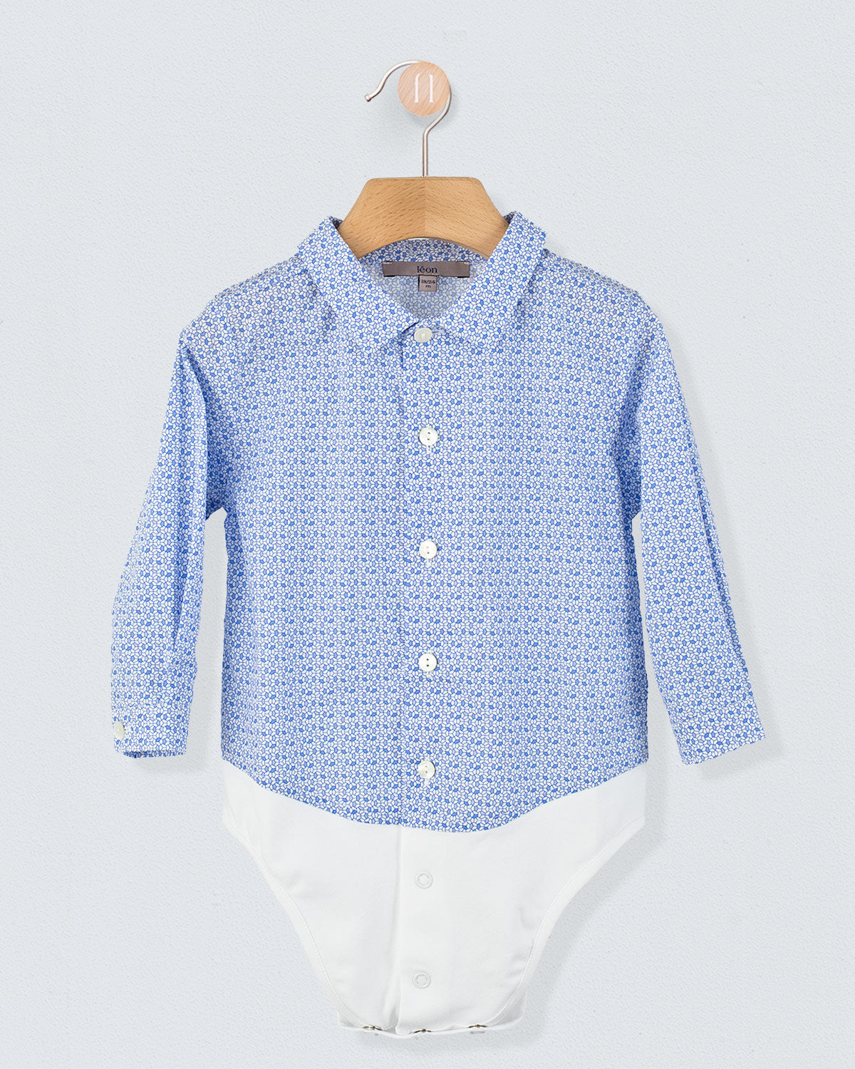 Louis Mosaic Blue Cotton Onesie Shirt - Shirt
