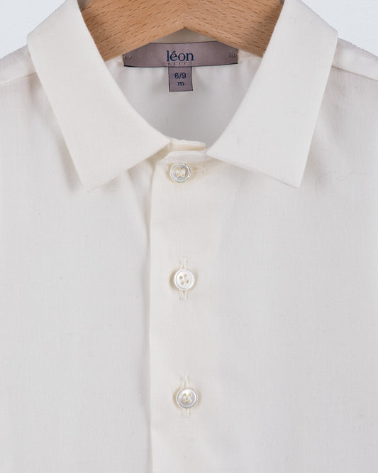 Louis Fine Italian Cream Flannel Onesie Shirt - Shirt