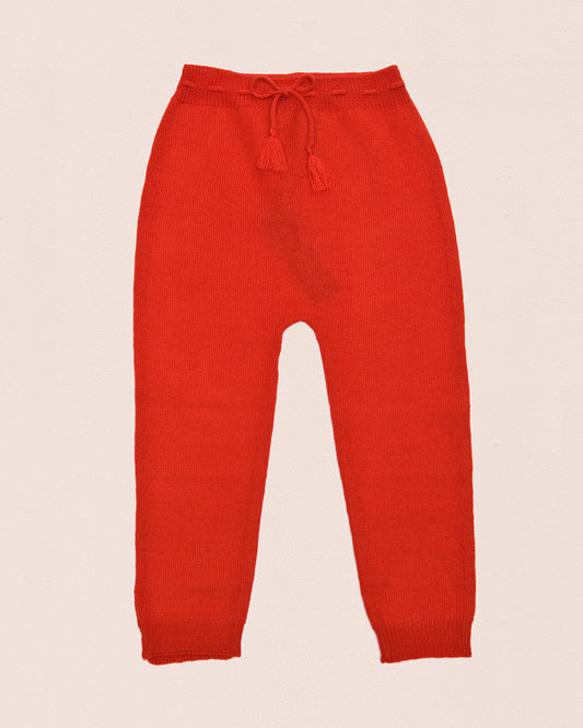 Luna Red Knit Legging - Legging