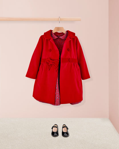 Madeline Classic Red Coat - Coat