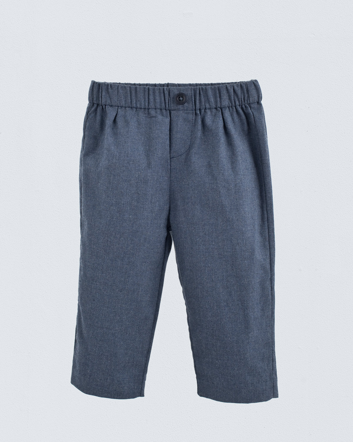 Mattia Italian Blue Mélange Flannel Pant - Pant
