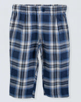 Mattia Italian Navy Tartan Pant