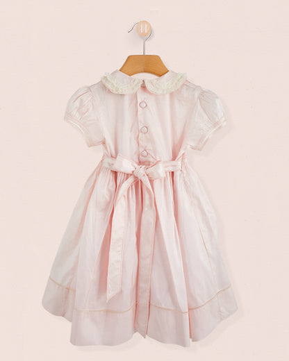 Middleton Pink Silk Hand Smocked - Smocked Dress