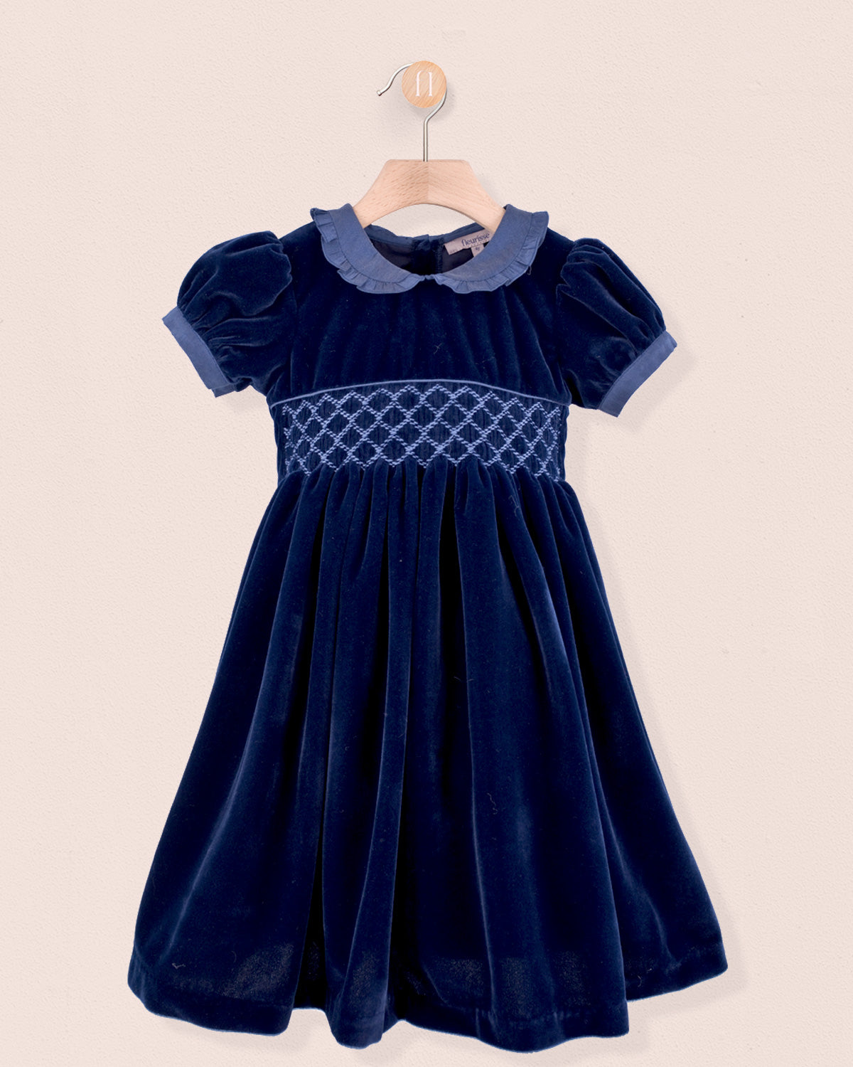 Victoria Navy Velvet Dress - Dress