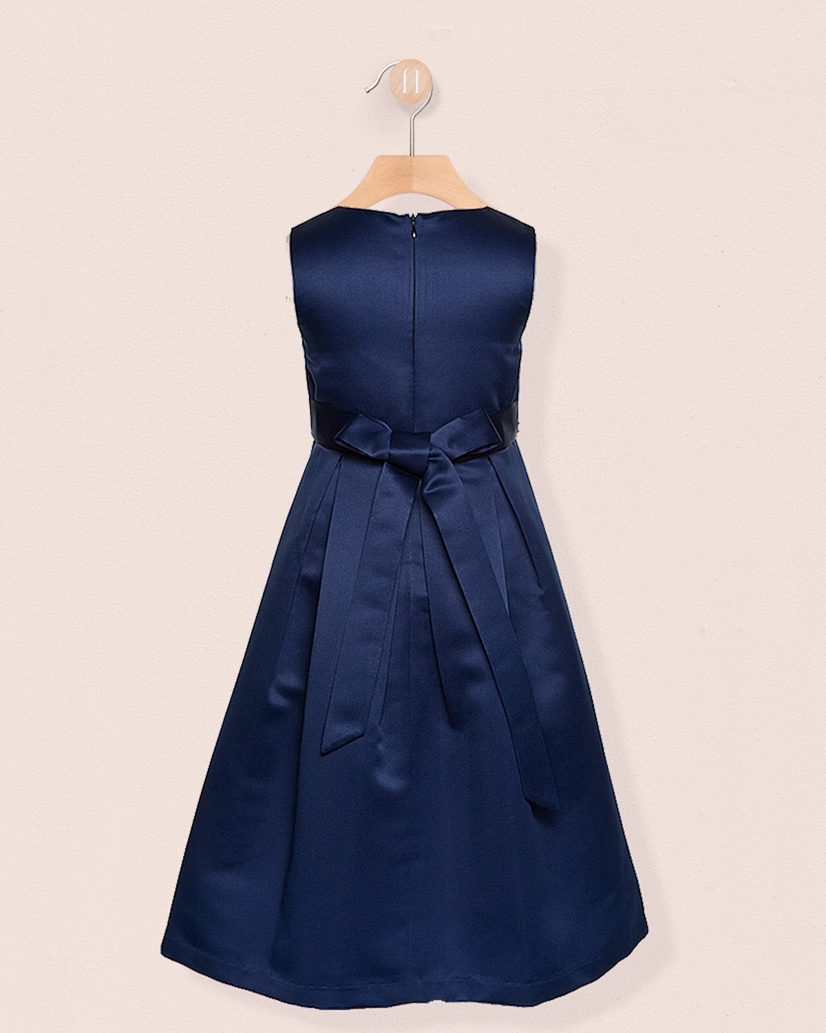 Esther Navy Satin Gown - Dress